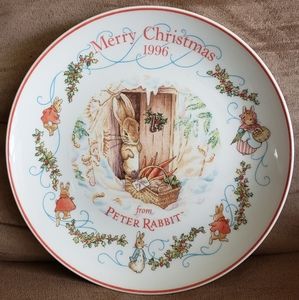 Merry Christmas 1996 Peter Rabbit Collector Plate By Wedgwood Made In England